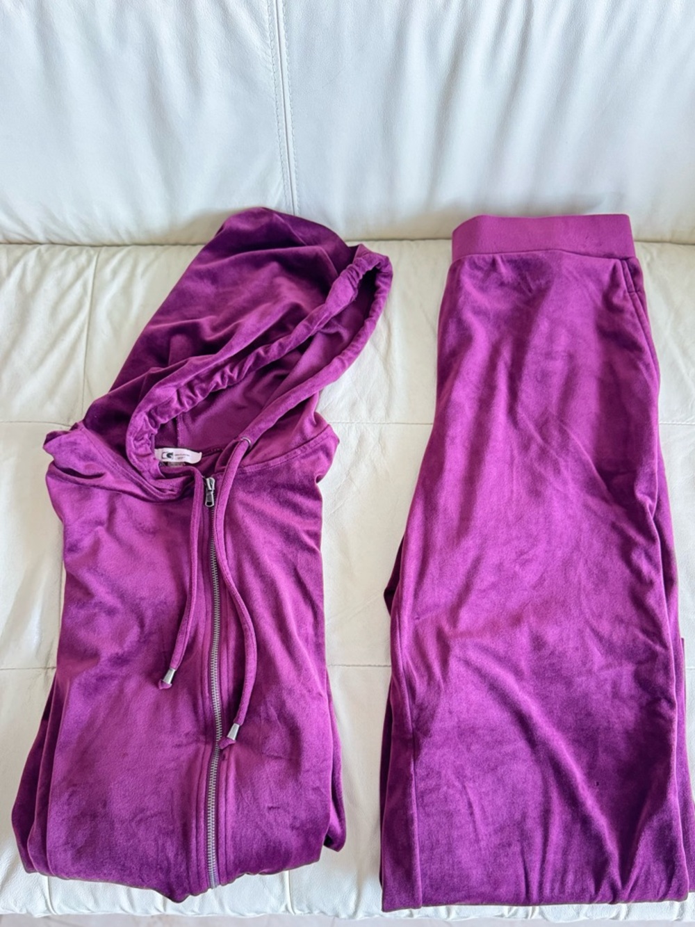 Purple Velour Hoodie & Pants Set